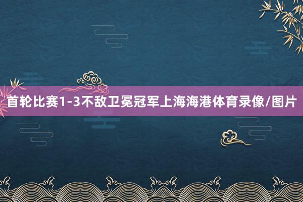 首轮比赛1-3不敌卫冕冠军上海海港体育录像/图片