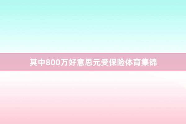 其中800万好意思元受保险体育集锦