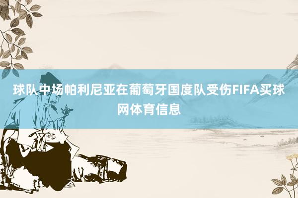 球队中场帕利尼亚在葡萄牙国度队受伤FIFA买球网体育信息
