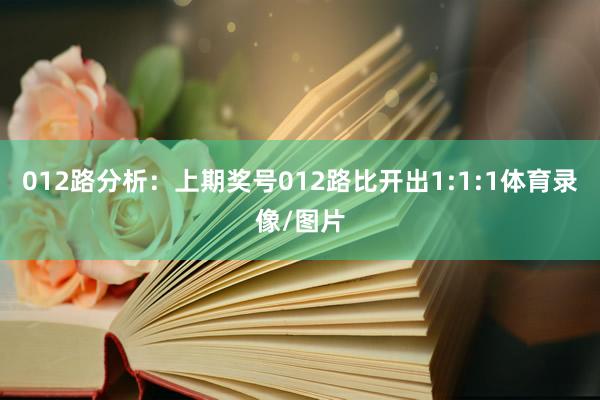 012路分析：上期奖号012路比开出1:1:1体育录像/图片
