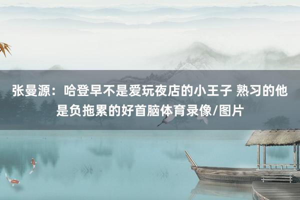 张曼源：哈登早不是爱玩夜店的小王子 熟习的他是负拖累的好首脑体育录像/图片