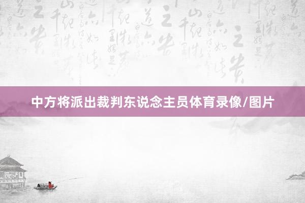 中方将派出裁判东说念主员体育录像/图片